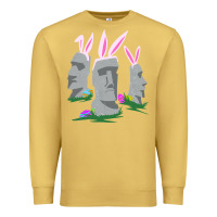 Antique Gold easter island moai figures  cute travelers funny gift Premium Sweatshirt - maiPhamDesign