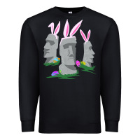Black easter island moai figures  cute travelers funny gift Premium Sweatshirt - maiPhamDesign