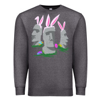 Charcoal Heather easter island moai figures  cute travelers funny gift Premium Sweatshirt - maiPhamDesign