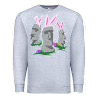 Heather Grey easter island moai figures  cute travelers funny gift Premium Sweatshirt - maiPhamDesign