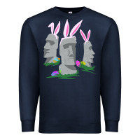 Navy easter island moai figures  cute travelers funny gift Premium Sweatshirt - maiPhamDesign