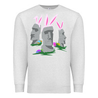Oatmeal Heather easter island moai figures  cute travelers funny gift Premium Sweatshirt - maiPhamDesign