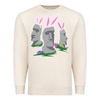 Sandshell easter island moai figures  cute travelers funny gift Premium Sweatshirt - maiPhamDesign