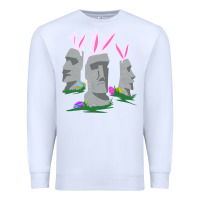 White easter island moai figures  cute travelers funny gift Premium Sweatshirt - maiPhamDesign