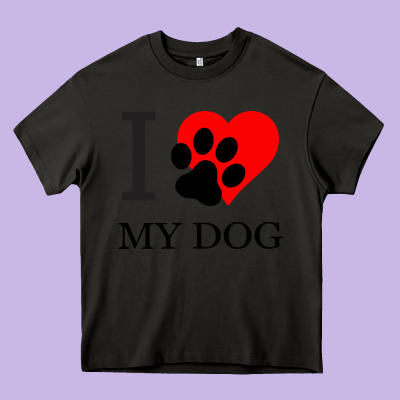 I My Dog Heavy Core Tee Designed By Bettercallsaul