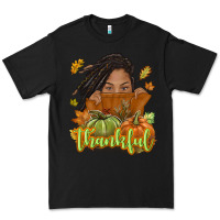 Black Thankful Fall with black girl Premium Tee - NancyCooperArtShop
