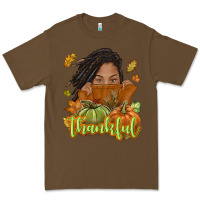 Cacao Thankful Fall with black girl Premium Tee - NancyCooperArtShop