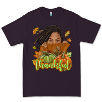 Plum Thankful Fall with black girl Premium Tee - NancyCooperArtShop