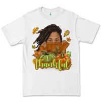 White Thankful Fall with black girl Premium Tee - NancyCooperArtShop