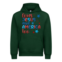 Forest Green love jesus and america too Urban Hoodie - JahusDesignShop