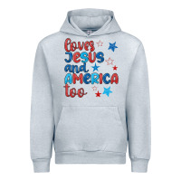 Heather Grey love jesus and america too Urban Hoodie - JahusDesignShop