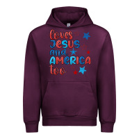 Mauve Wine love jesus and america too Urban Hoodie - JahusDesignShop
