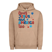 Pigment Burro love jesus and america too Urban Hoodie - JahusDesignShop