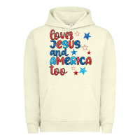 Pigment Pistachio love jesus and america too Urban Hoodie - JahusDesignShop
