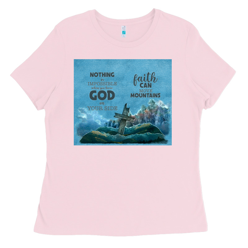 Nothing Is Impossible With Cross Ladies Tee by TumblerDesignByShophia | Teevron