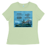 Matcha nothing is impossible with cross Ladies Tee - TumblerDesignByShophia