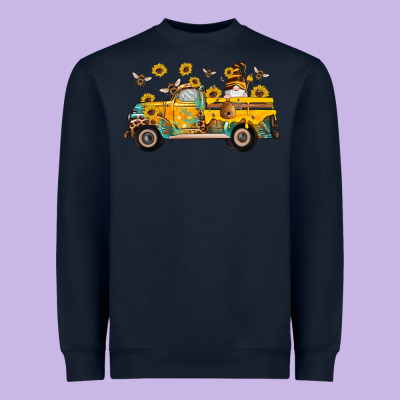 Western Bee Gnomes Truck Sunflowers Honeycomb Beehive Honey Turquoise Heavyweight Sweatshirt Designed By Artiststas