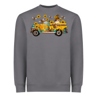 Storm western bee gnomes truck sunflowers honeycomb beehive honey turquoise Heavyweight Sweatshirt - Artiststas