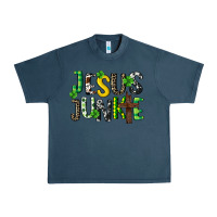Midnight Navy Jesus junkie St. Patrick's Urban Heavy Tee - CowGirlArtShop
