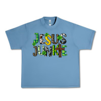 Pebble Blue Jesus junkie St. Patrick's Urban Heavy Tee - CowGirlArtShop