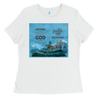 White nothing is impossible with cross Ladies Tee - TumblerDesignByShophia