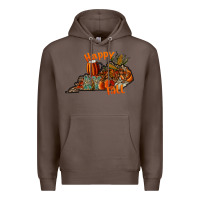 Coffee happy fall Premium Hoodie - CowhideDigitalArt