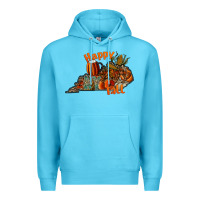 Ocean Blue happy fall Premium Hoodie - CowhideDigitalArt