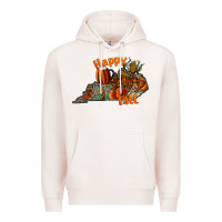 Pale Pink happy fall Premium Hoodie - CowhideDigitalArt