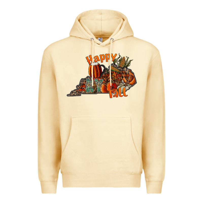Happy Fall Premium Hoodie by CowhideDigitalArt | Teevron