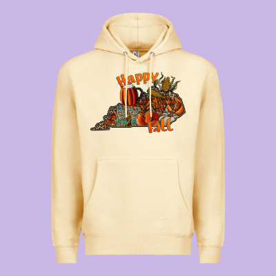 Happy Fall Premium Hoodie Designed By Cowhidedigitalart