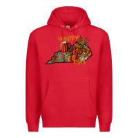 Red happy fall Premium Hoodie - CowhideDigitalArt