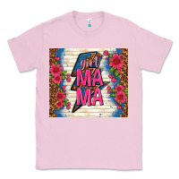 Bubblegum Pink girl mama thunder with flowers Classic Tee - TumblerDesignByShophia