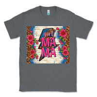 Charcoal Heather girl mama thunder with flowers Classic Tee - TumblerDesignByShophia