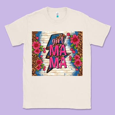 Girl Mama Thunder With Flowers Classic Tee Designed By Tumblerdesignbyshophia