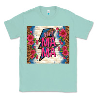 Seafoam girl mama thunder with flowers Classic Tee - TumblerDesignByShophia