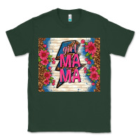 Sports Green girl mama thunder with flowers Classic Tee - TumblerDesignByShophia