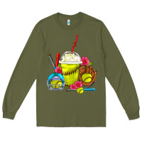 Softball Frappe Coffee Long Sleeve Tee | Teevron