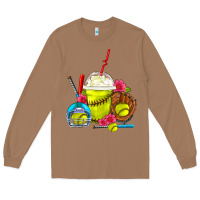 Toasted Coconut Softball Frappe Coffee Long Sleeve Tee - FaDigitalArtStudio