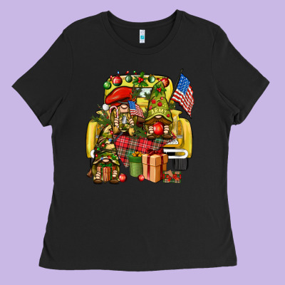 Christmas Army Gnomes Truck 4th Of July Ladies Tee Designed By Howdyjamesfarm