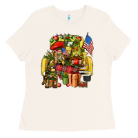 Bone Christmas army gnomes truck 4th of july Ladies Tee - HowdyJamesFarm