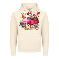 Vintage Artic Valentine's Day Truck Farm Animals Vintage Hoodie - FaDigitalArtStudio