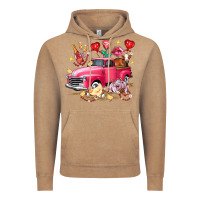 Vintage Coffee Valentine's Day Truck Farm Animals Vintage Hoodie - FaDigitalArtStudio