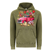 Vintage Olive Valentine's Day Truck Farm Animals Vintage Hoodie - FaDigitalArtStudio