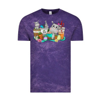 Cloud Purple Easter Hippopotamus coffee cups Easter Day Vintage Tee - CowGirlArtShop
