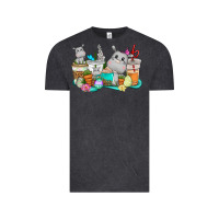 Vintage Black Easter Hippopotamus coffee cups Easter Day Vintage Tee - CowGirlArtShop