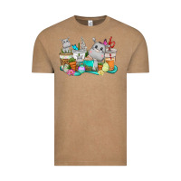 Vintage Coffee Easter Hippopotamus coffee cups Easter Day Vintage Tee - CowGirlArtShop
