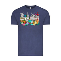 Easter Hippopotamus Coffee Cups Easter Day Vintage Tee | Teevron