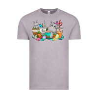 Vintage Zinc Easter Hippopotamus coffee cups Easter Day Vintage Tee - CowGirlArtShop