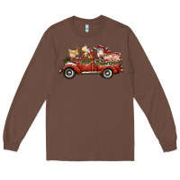 Chestnut christmas truck with farm animals Long Sleeve Tee - RanaPortraitStore