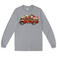 Heather Grey christmas truck with farm animals Long Sleeve Tee - RanaPortraitStore
